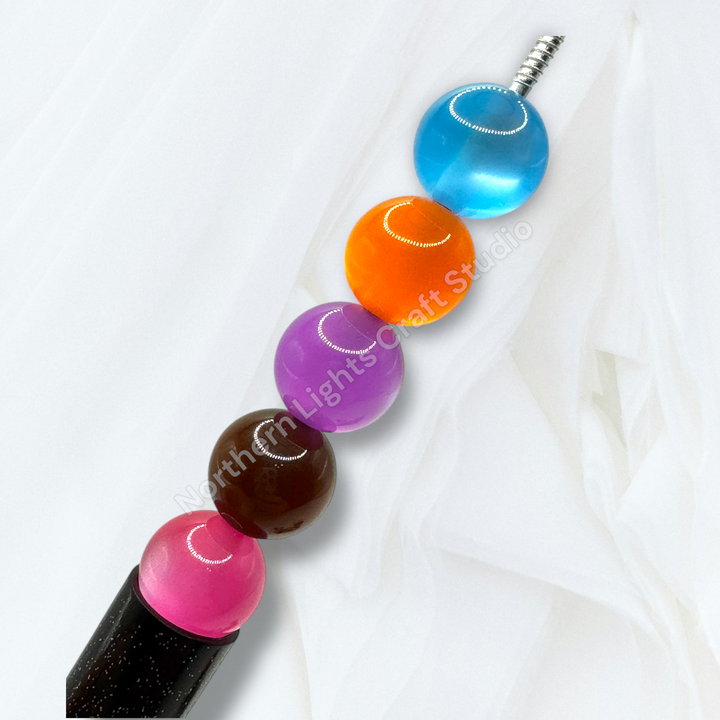 Cat Eye 12mm Resin Bead Mix -25pc