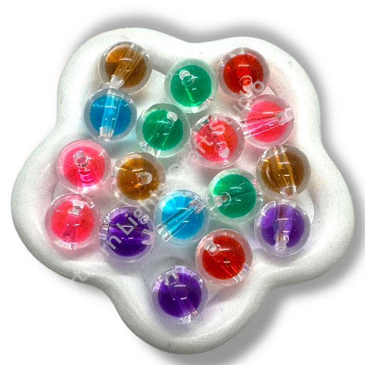 Double Layer Jelly-Looking Acrylic 16mm Beads - 20pcs.