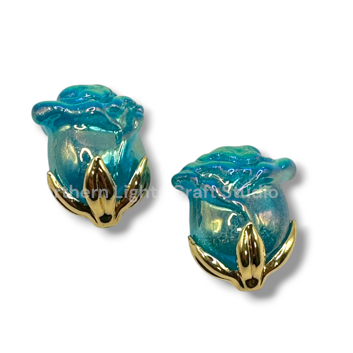 UV RoseLuxury Pen Topper Acrylic Bead - 2pc.