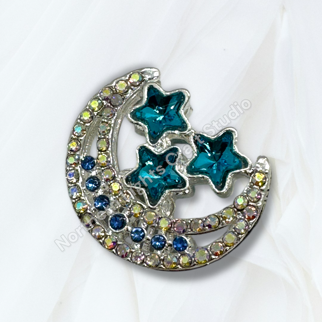 Metal Alloy Moon &amp; Stars Bead