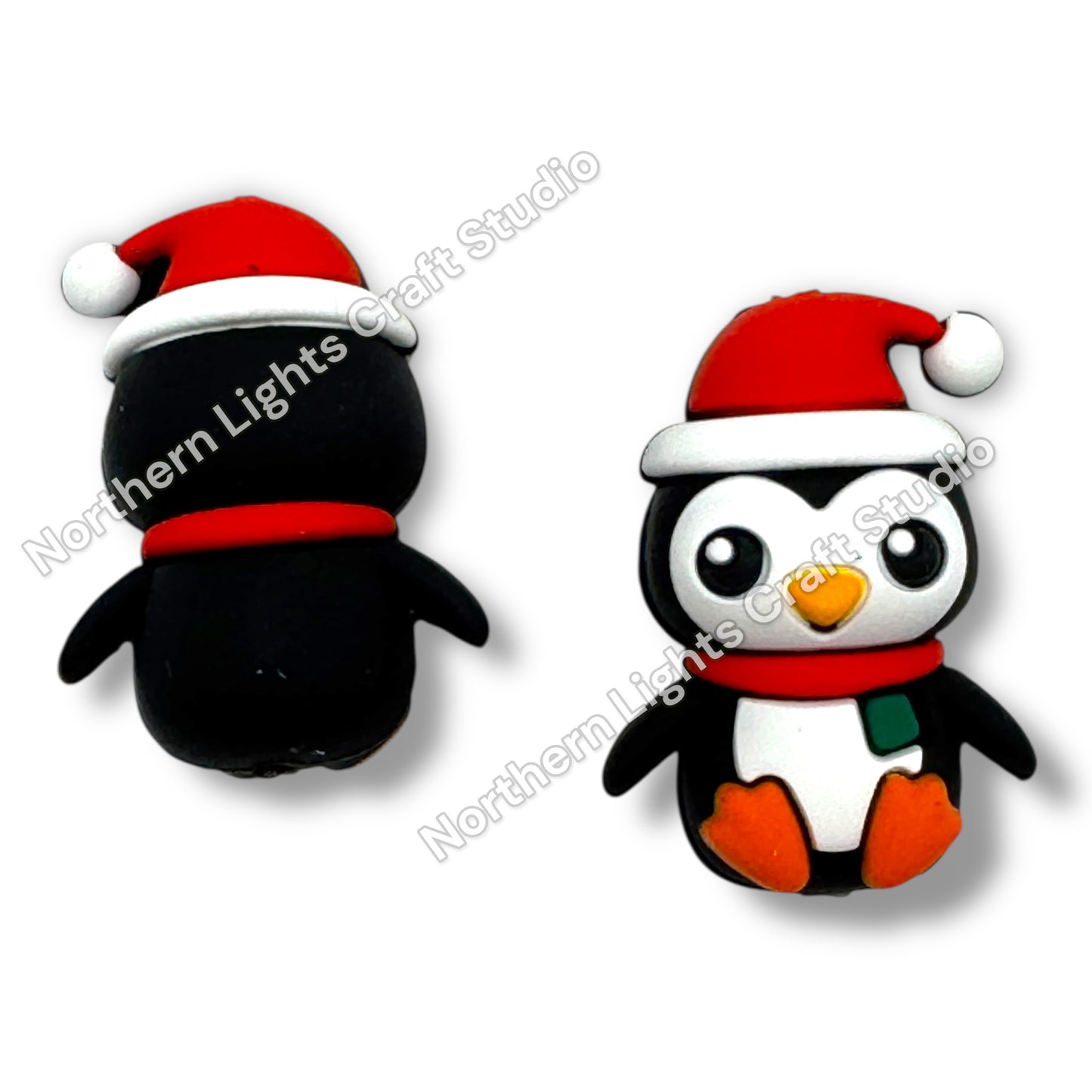 3D Christmas Silicone Focal Beads   - 1 piece