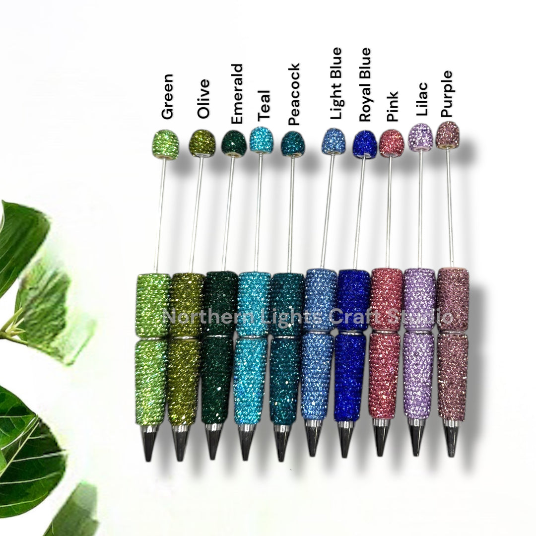 Beadable Rhinestone Pens Solid Colors