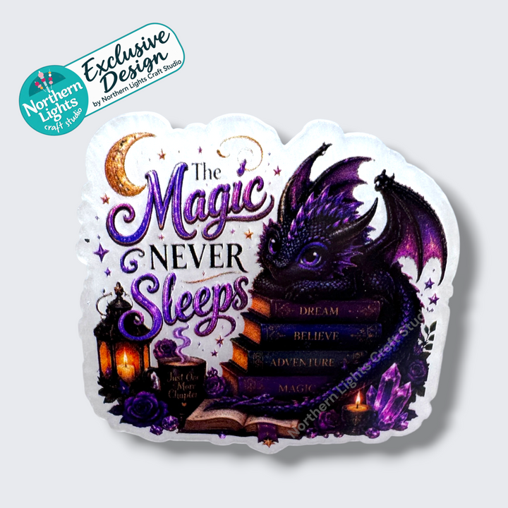 Magic Never Sleeps Flat Back Acrylic 2pc. - Design Exclusive!
