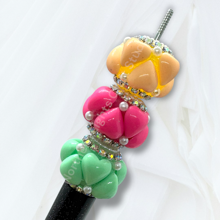 Puffy Acrylic Heart Charm 22mm Bead -5pc