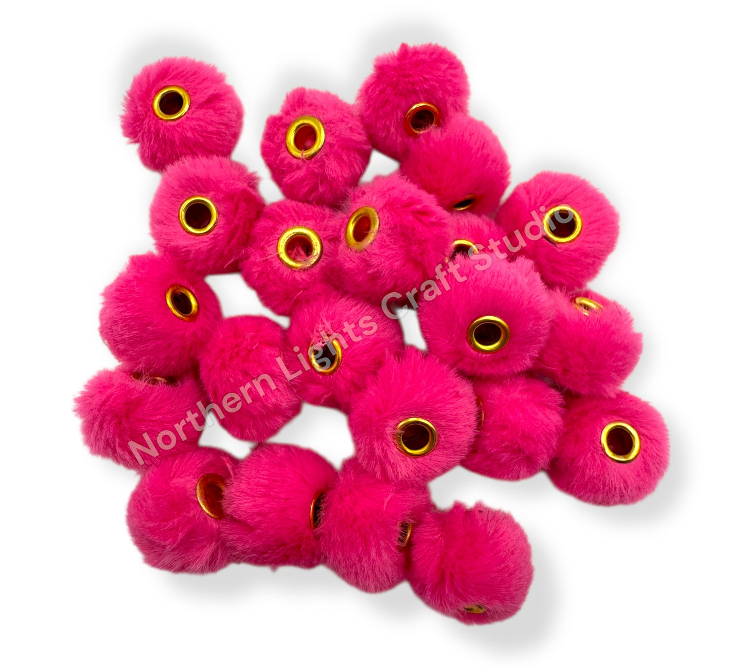 Fuchsia Fuzzy Spacer 30 pc. - 20mm