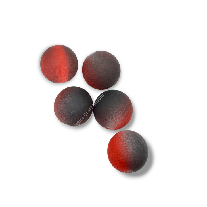 Frosted Ombre Splatter Cat Eye Halloween 16mm Acrylic Bead Mix - 20pcs.