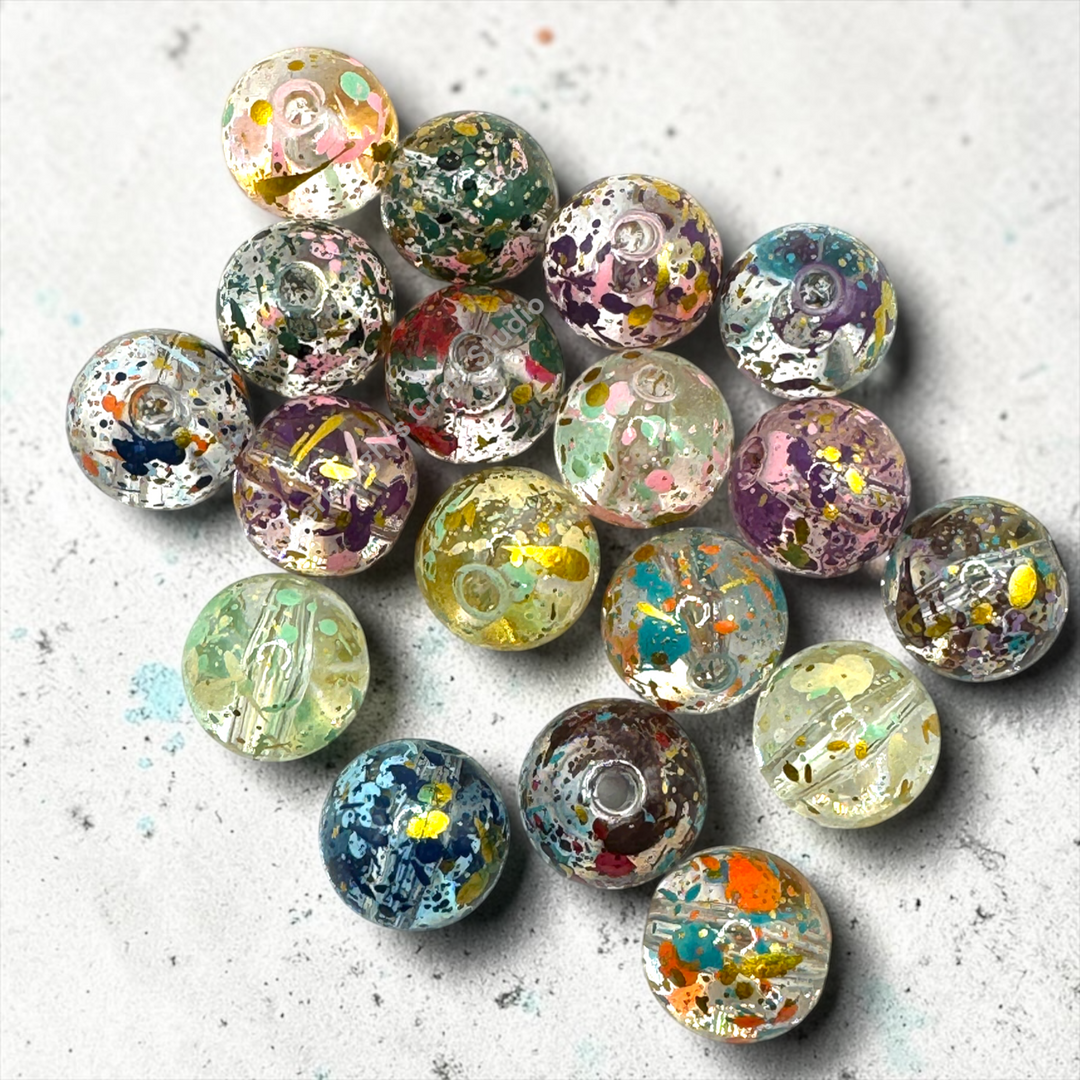 Splatter 16mm Acrylic Bead Mix - 20pcs.