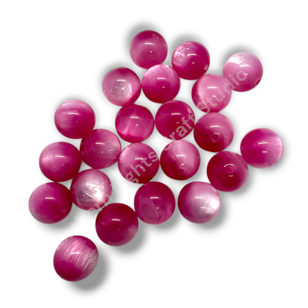 Cat Eye 16mm Acrylic Bead - 9 Colors Available - 20pc.