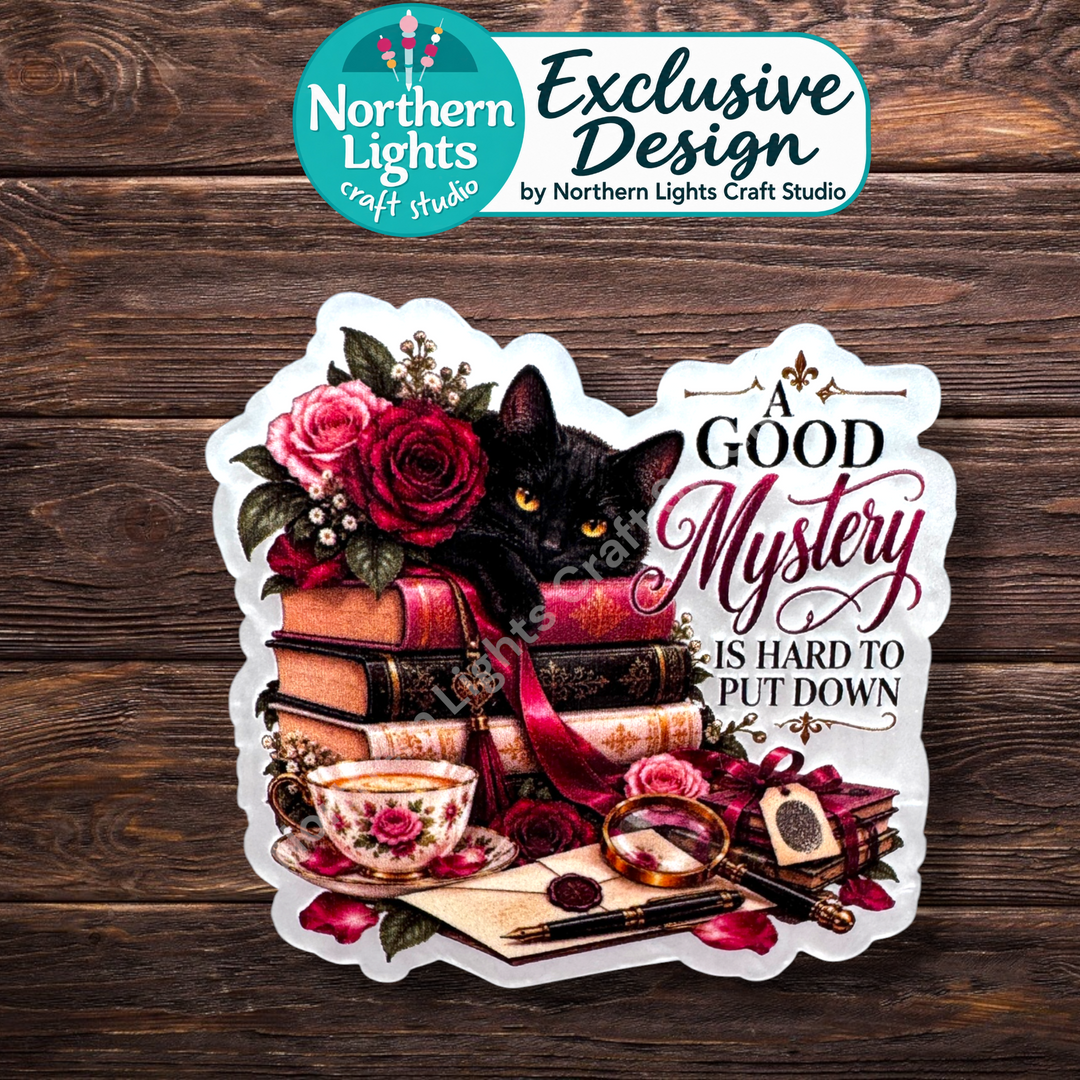 A Good Mystery Is Hard to Put Down Flat Back Acrylic -2pc. - Design Exclusive!
