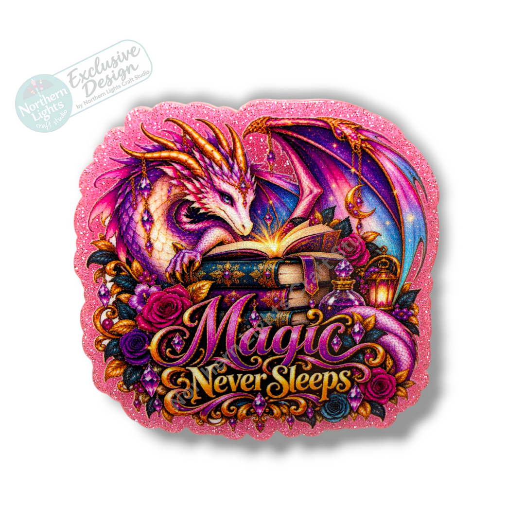 Magic Never Sleeps Flat Back Acrylic 2pc. - Design Exclusive!