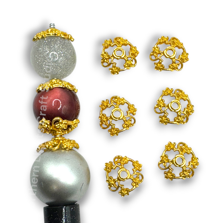 Metal Floral Vine 16mm Bead Cap  - 20pc.