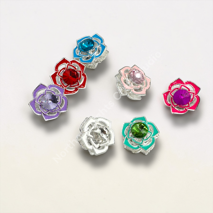 Metal Alloy Large Flower Bead - 1pc.