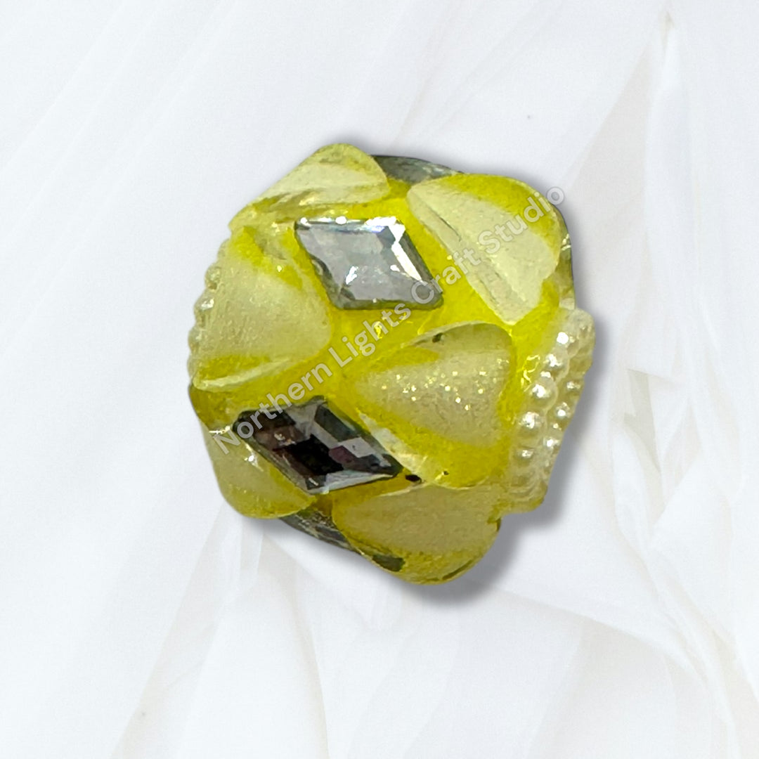 Fancy Silver Diamond Accent Heart Bead Mix - 10pc. Mix