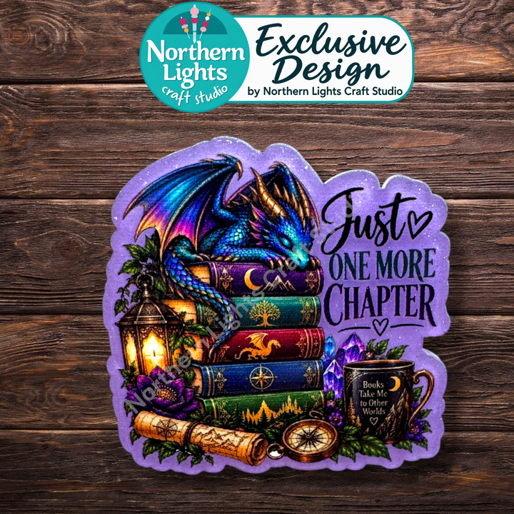 Just One More Chapter Flat Back Acrylic -2pc. Design Exclusive!