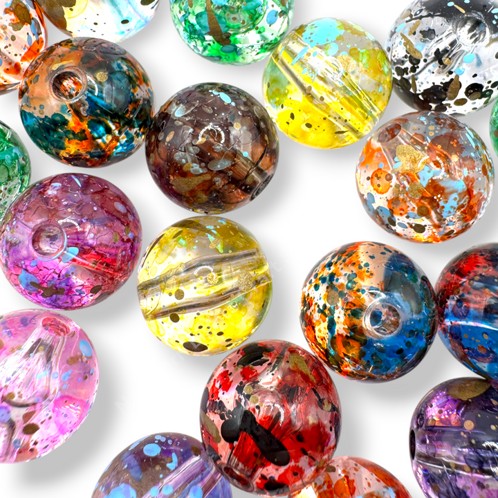 Splatter 16mm Acrylic Bead Mix - 20pcs.