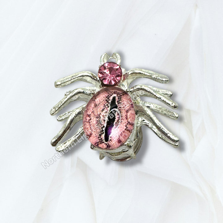 Metal Alloy Crystal Spider Beads - 1pc.