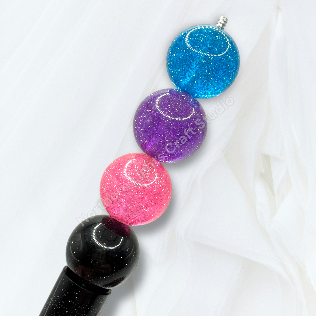 Glitter Dust 16mm Bead Mix - 20 Pcs.