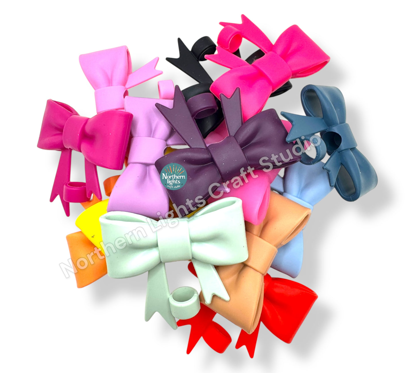 Silicone Bow Straw Cap / Bow Straw Topper