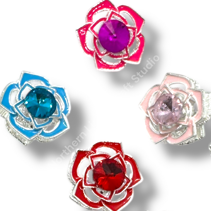 Metal Alloy Large Flower Bead - 1pc.