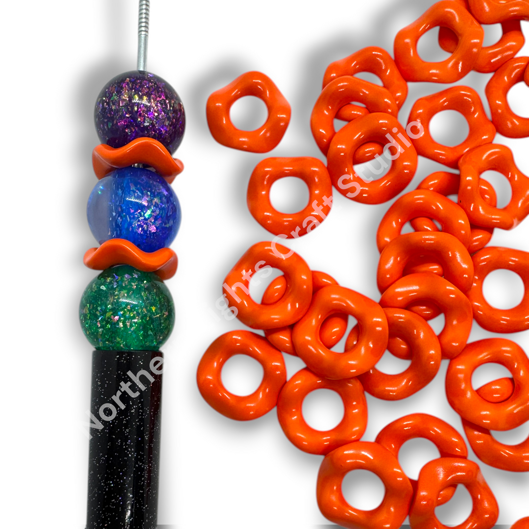 Colorful Wavy Spacer 16mm - Single Color or Mix - 50 pcs.