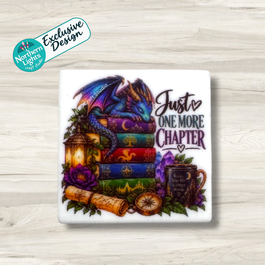 Just One More Chapter Printed Silicone Focal - Exclusive Design!