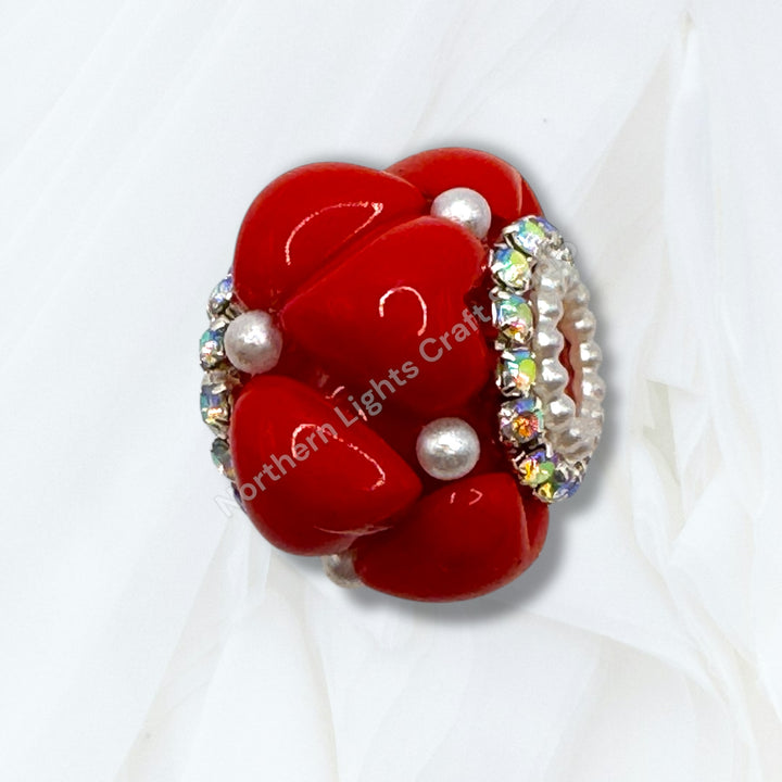 Acrylic Heart Charm Bead -2pc.