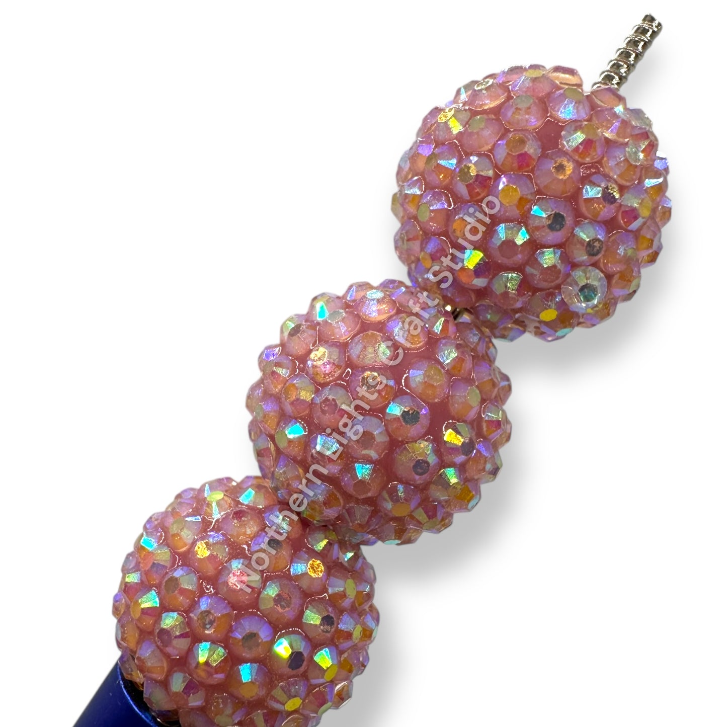 Berry AB 20mm Acrylic Rhinestone Bubblegum Beads - 10pc.