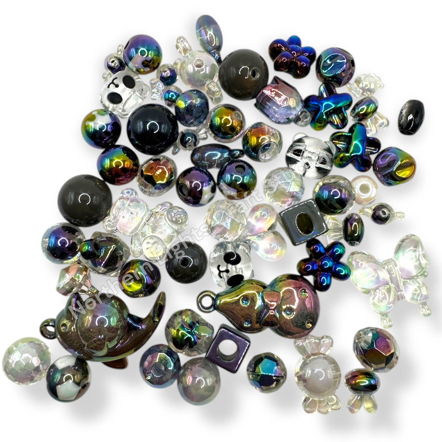 Color Bead and Charm Mixes - 125g. - Perfect for Keychains!