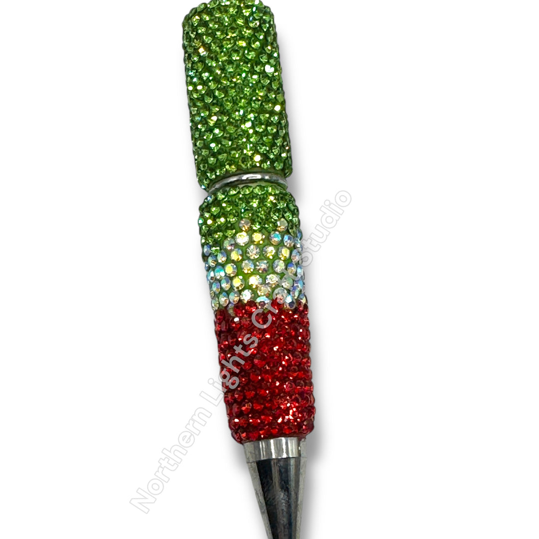 Beadable Christmas Rhinestone Pens