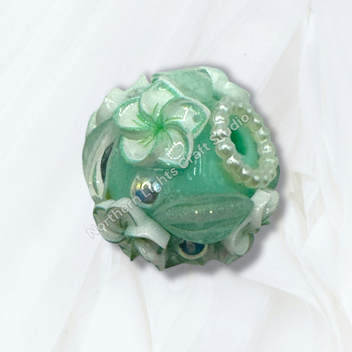 Fancy Sakura Flower 20mm Charm Bead - 5pc.