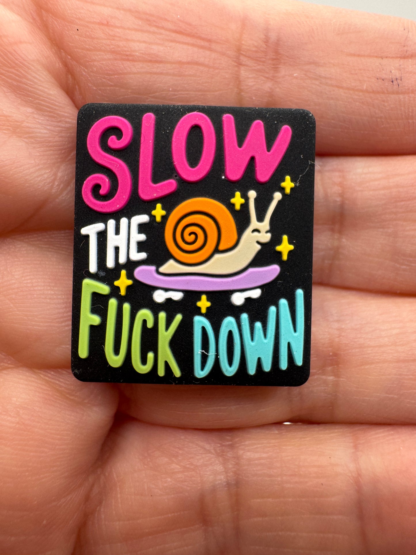 Slow the F*ck Down Silicone Focal Bead