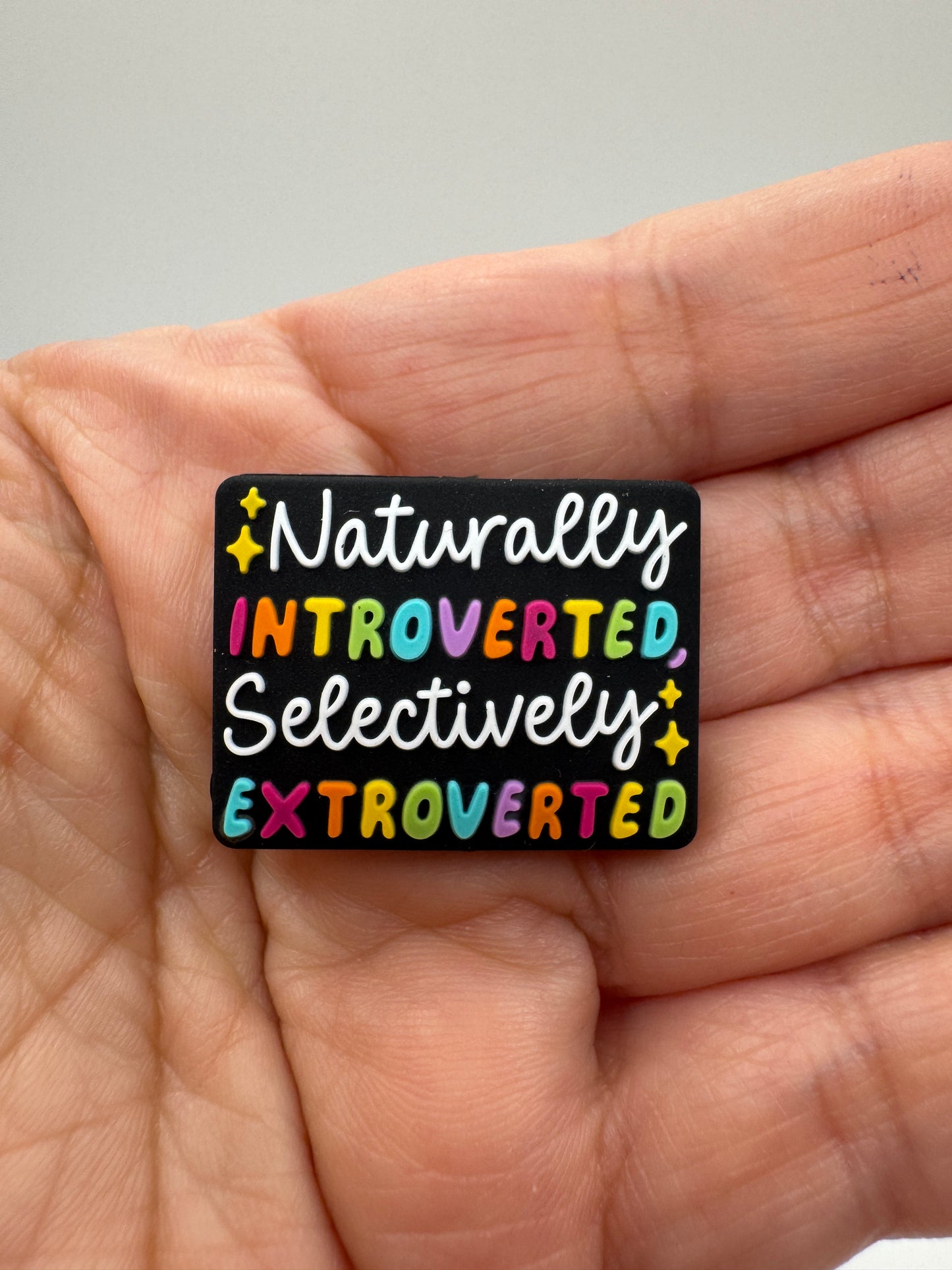Naturally Introverted Selectively Extroverted Silicone Focal Bead
