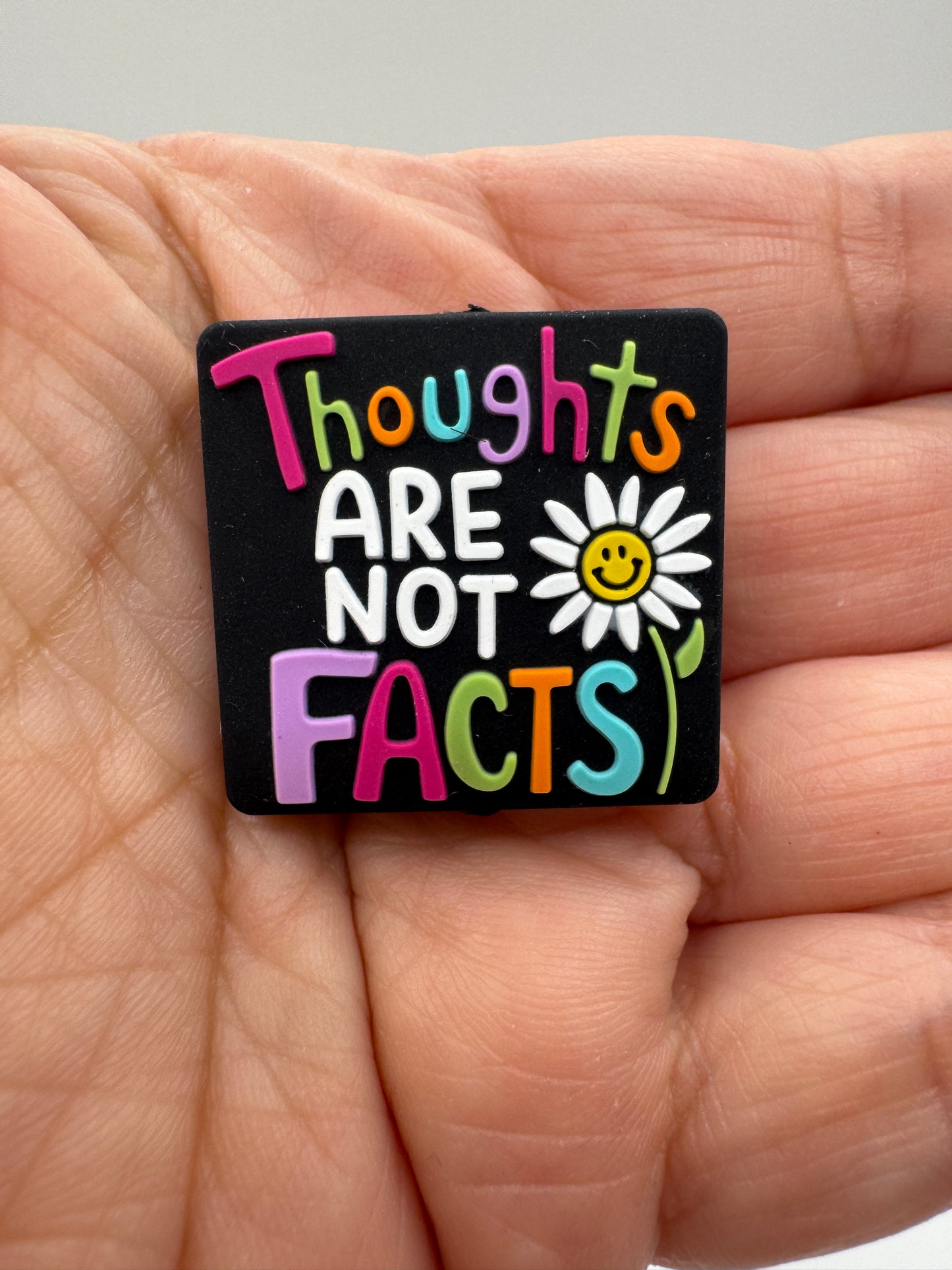 Thoughts Are Not Facts Silicone Focal Bead