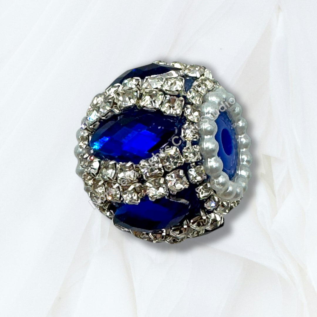 Fancy Rhinestone Pumpkin Beads - 9 piece Mix