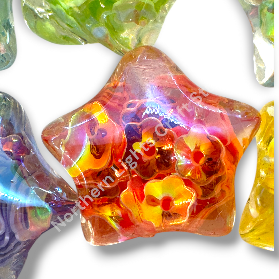 Star Shape UV Luxury Confetti Beads - 10pc.