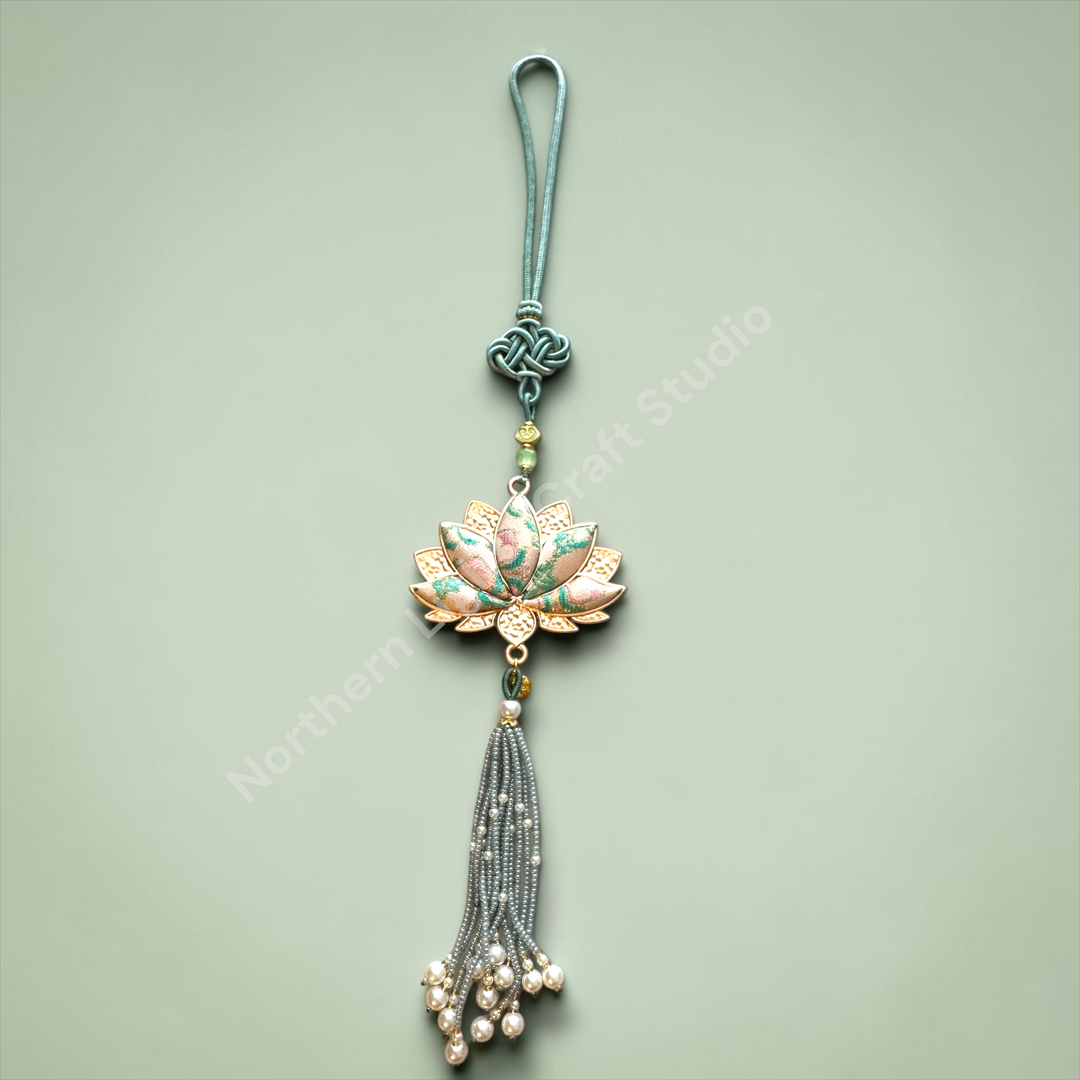 Song Brocade Lotus Car Charm / Decorative Hanging Charm