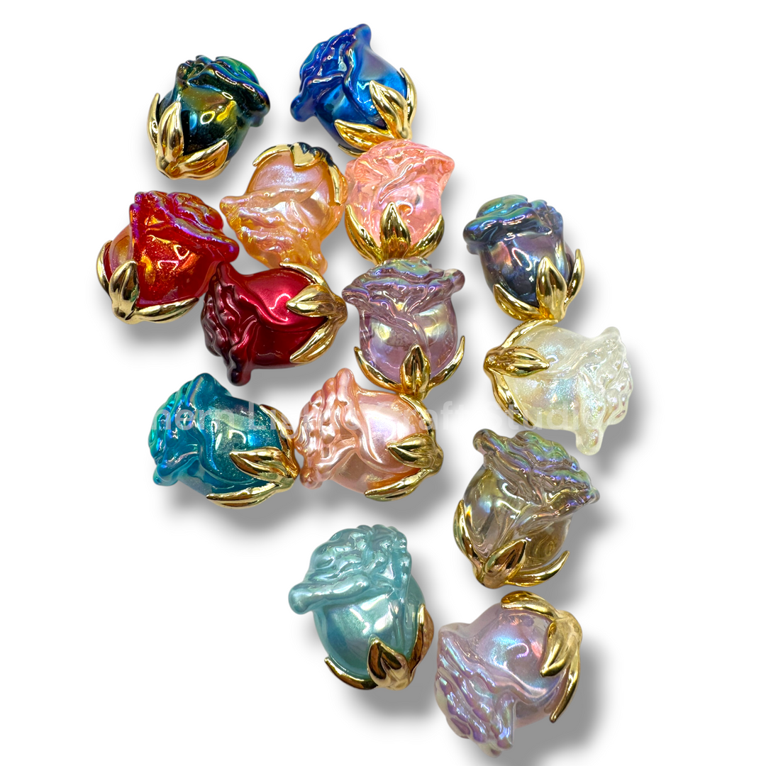 UV RoseLuxury Pen Topper Acrylic Bead - 2pc.