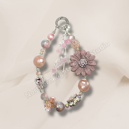 Frosted Baby Pink Keychain