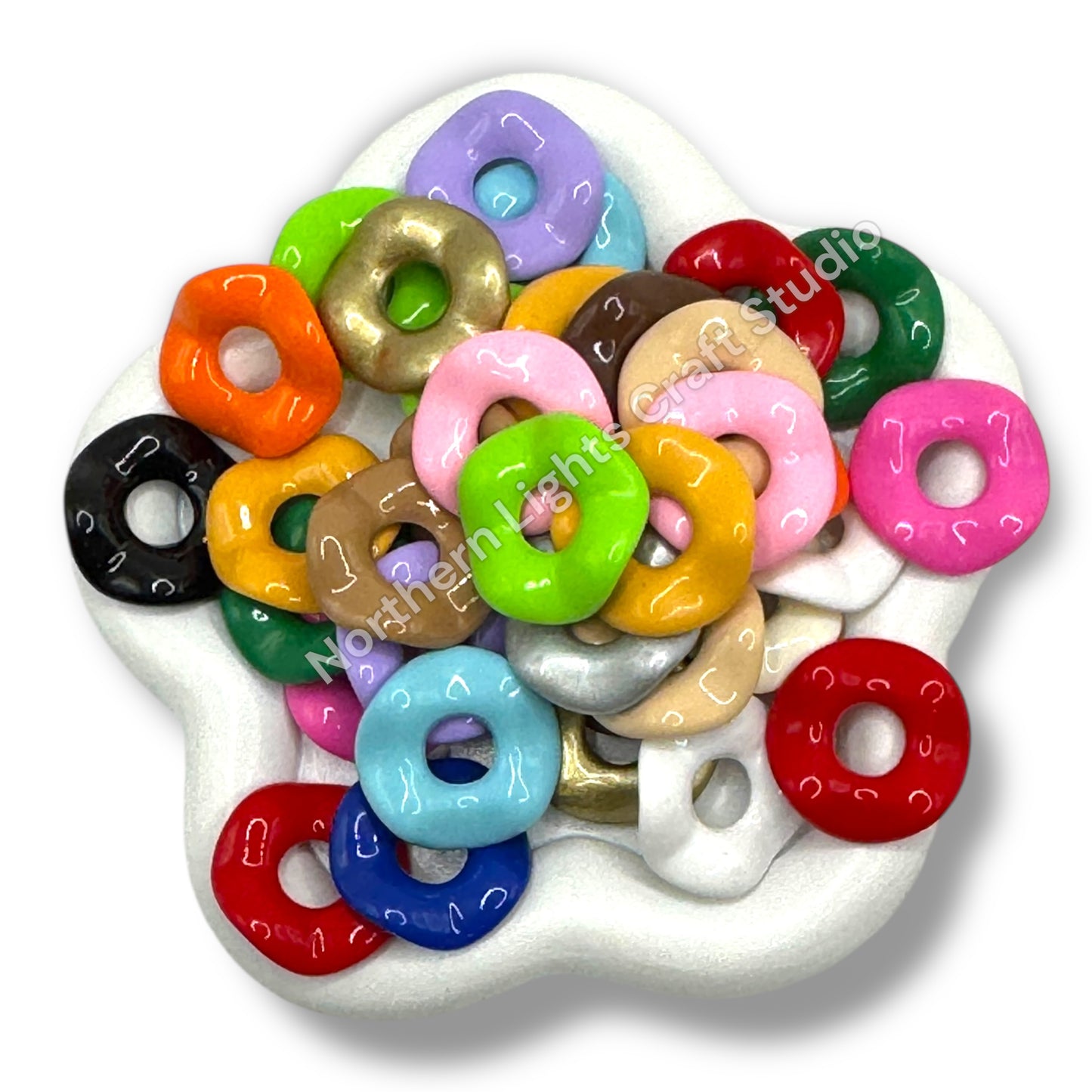 Wavy Spacer 20mm Matte or Shiny Mix Color - 25pc.