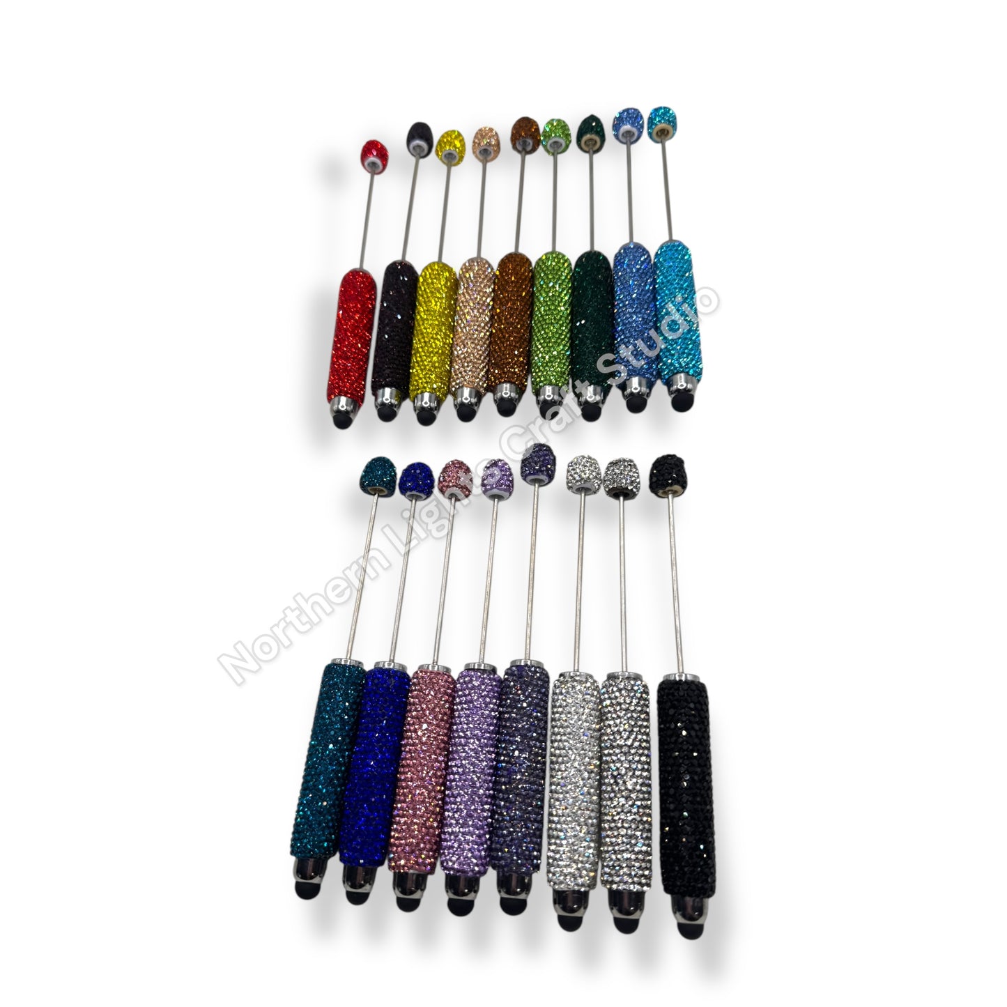 Beadable Rhinestone Stylus Pen - Solid or AB Multi-1pc.