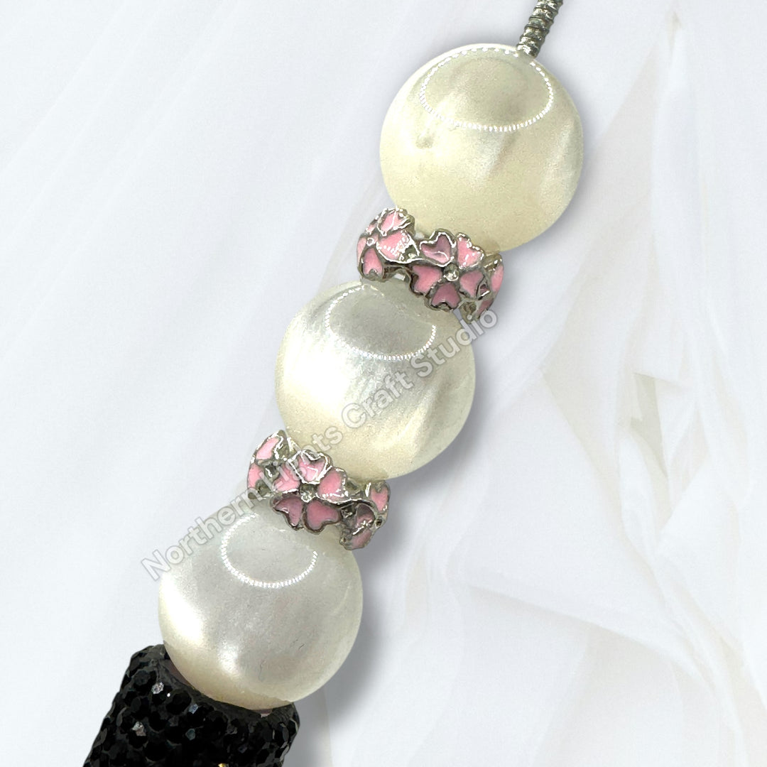 Metal Pink Sakura 11mm Flower Spacer - 10pc.