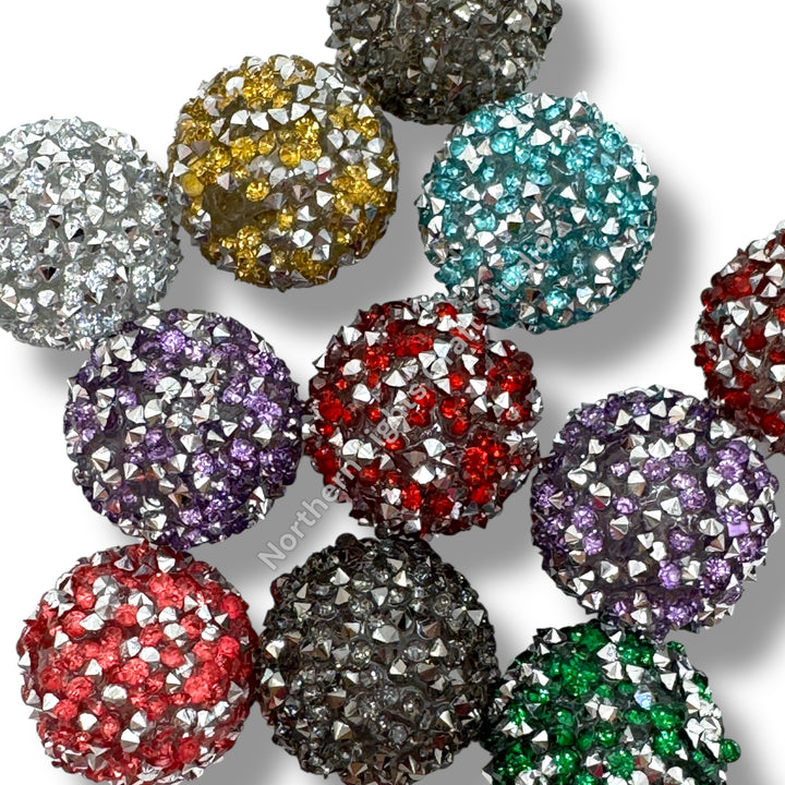 Sugar Round Acrylic Bling Beads 20mm -10pc.