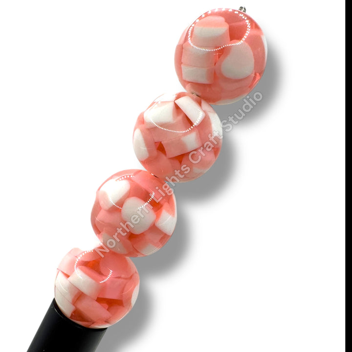 16mm Acrylic Heart Jelly Beads - 20pcs.