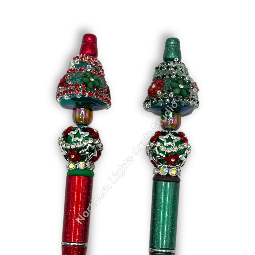 3D Sugar Tree Acrylic Focal Beaded Christmas Pen