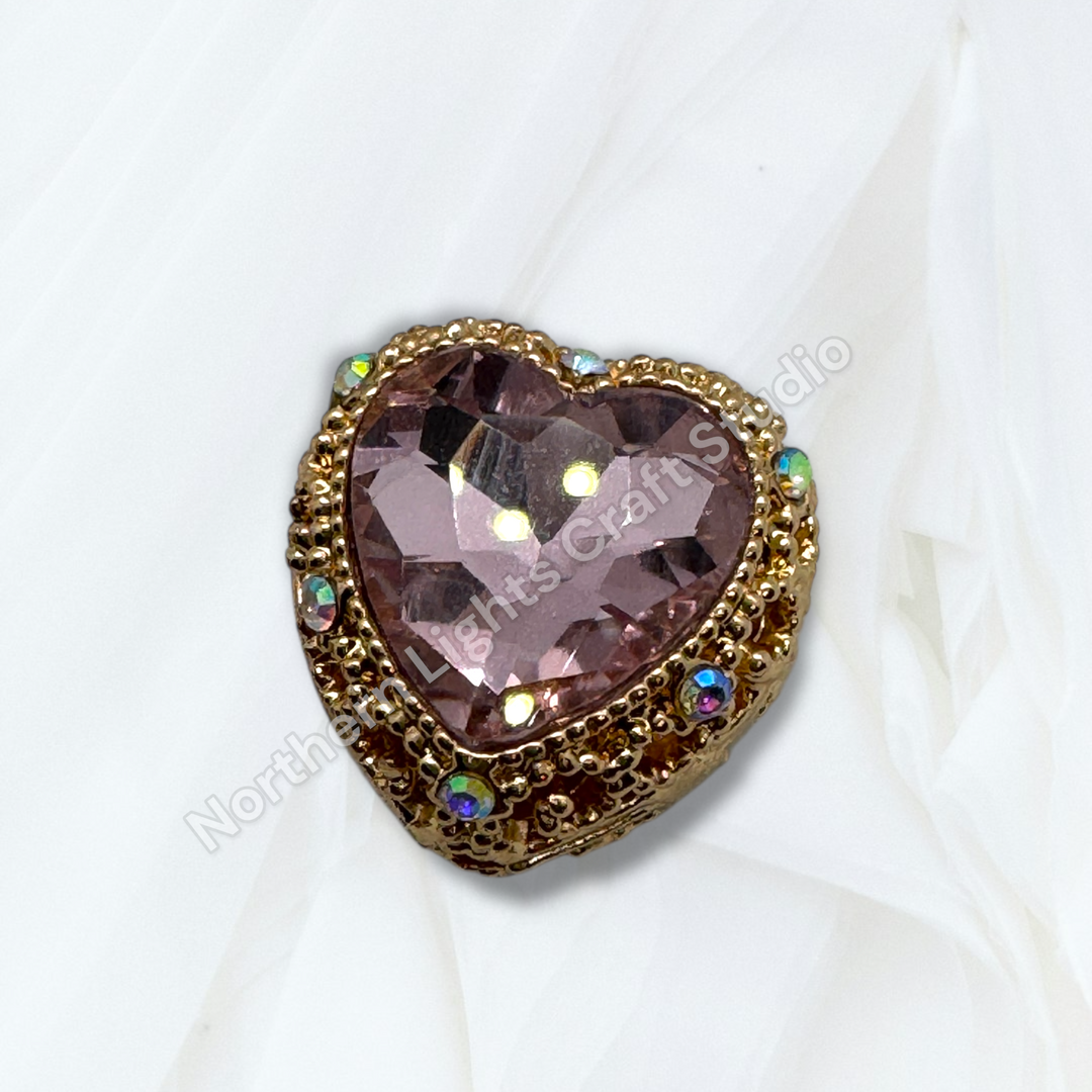 Metal Alloy Heart Bead