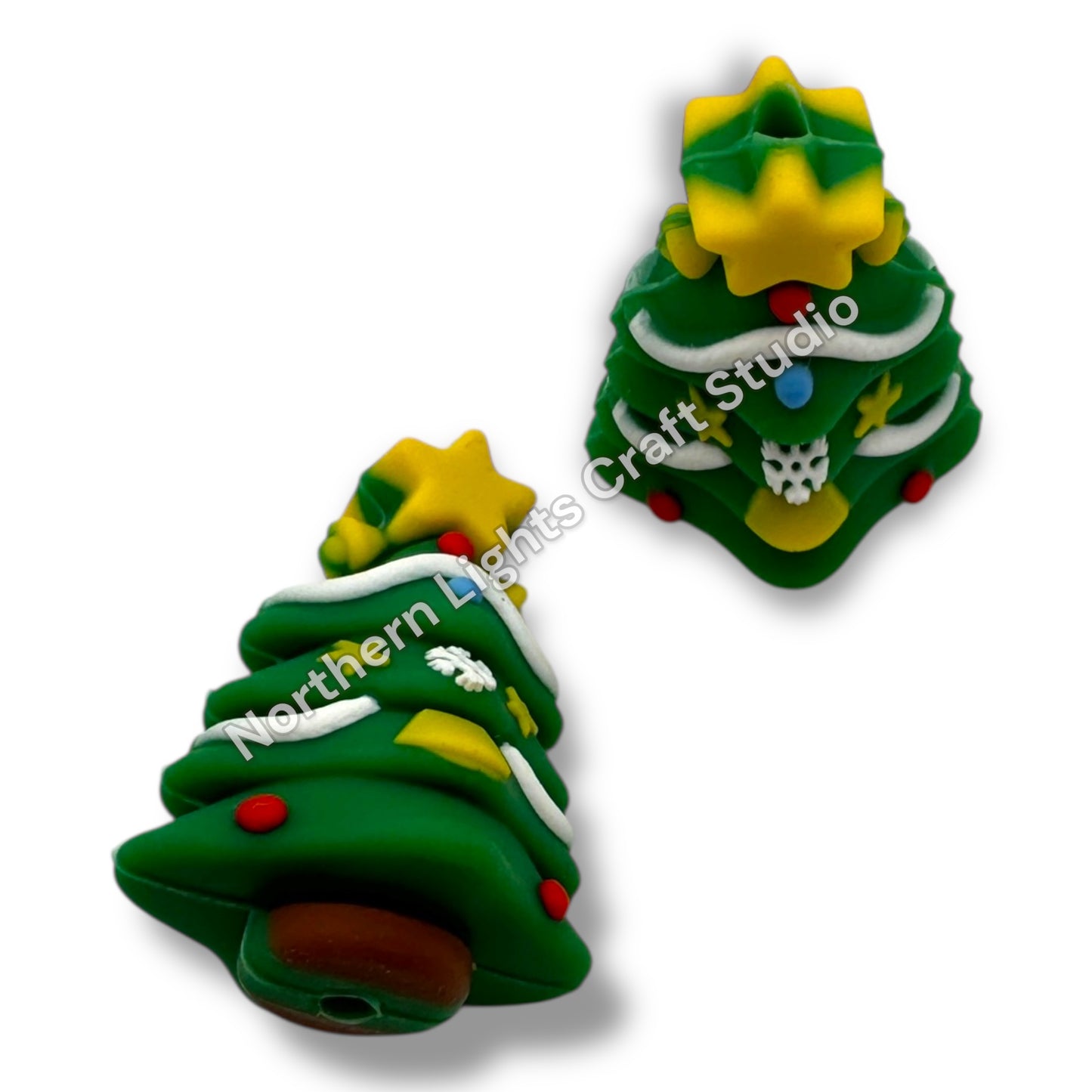 3D Christmas Silicone Focal Beads   - 1 piece