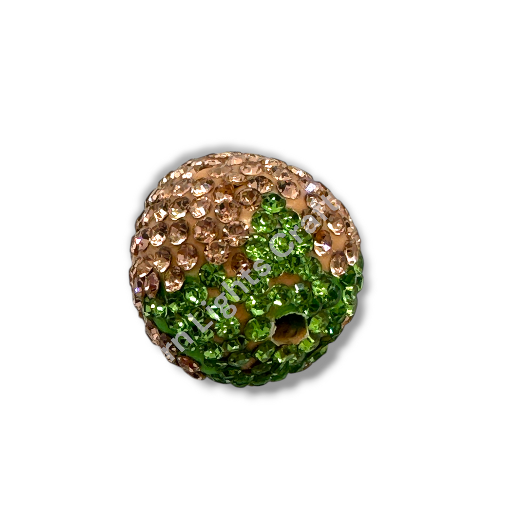 Rhinestone Strawberry Beads -Small or Large Sizes - 1pc.