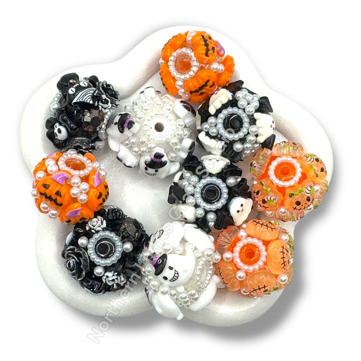 Acrylic Charm Halloween Sugar Beads 20mm - 3 pcs.