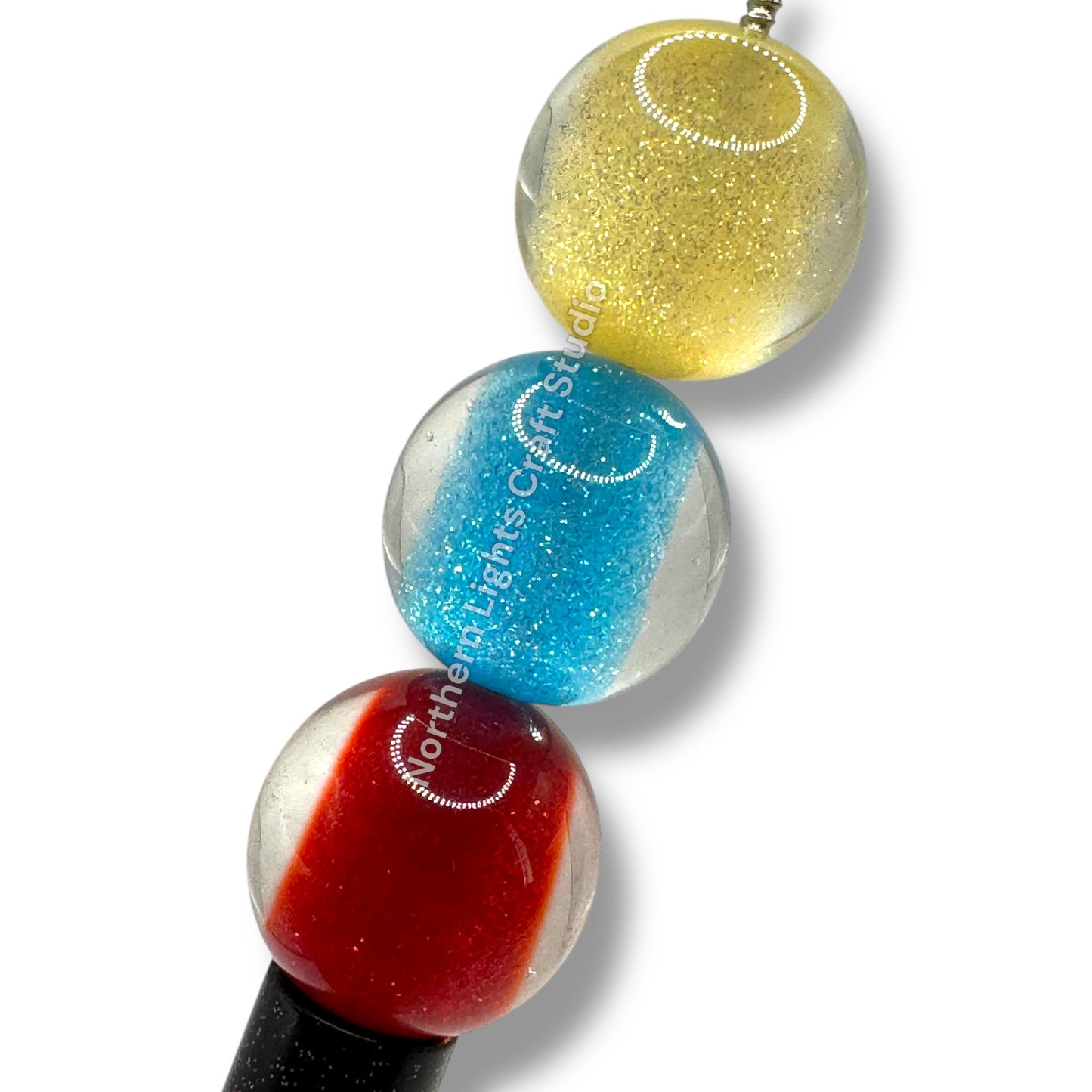 Fine Glitter Core Beads - 20mm - 10pcs.