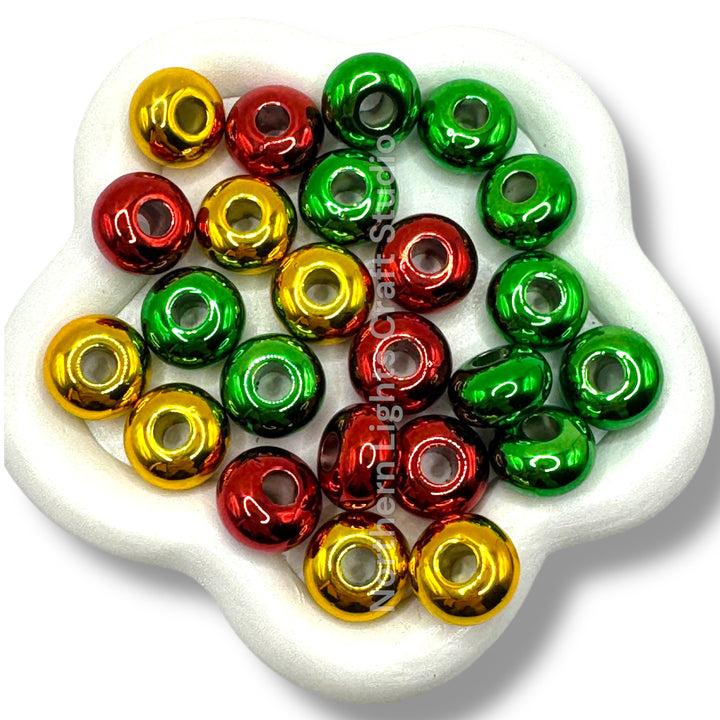 Metallic Wheel Spacer - Christmas Mix 25pc.
